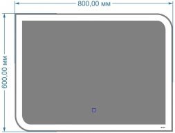 Зеркало BOND с LED подсветкой и сенсорным выключателем 80x60см  M19ZE-8060
