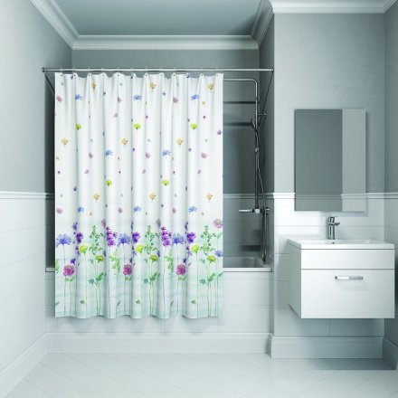 Штора для ванной комнаты, 180х180 см, полиэстер, B12P118i11, IDDIS 29530